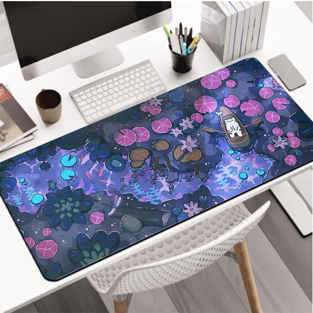 Green Computer Mouse Pad Snooze Pond Large Extended Gaming Mouse Pad NonSlip Desk Pad Mat