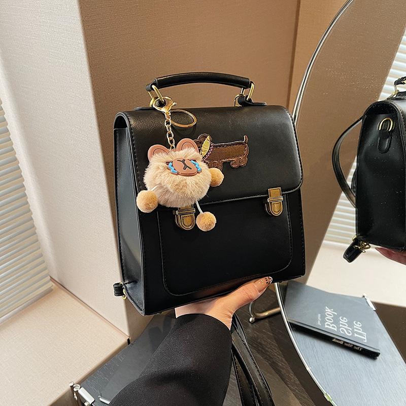 Retro Backpack Bag Women 2025 New Fashion Student Handbag Versatile Messenger Bag Going Out Travel Backpack