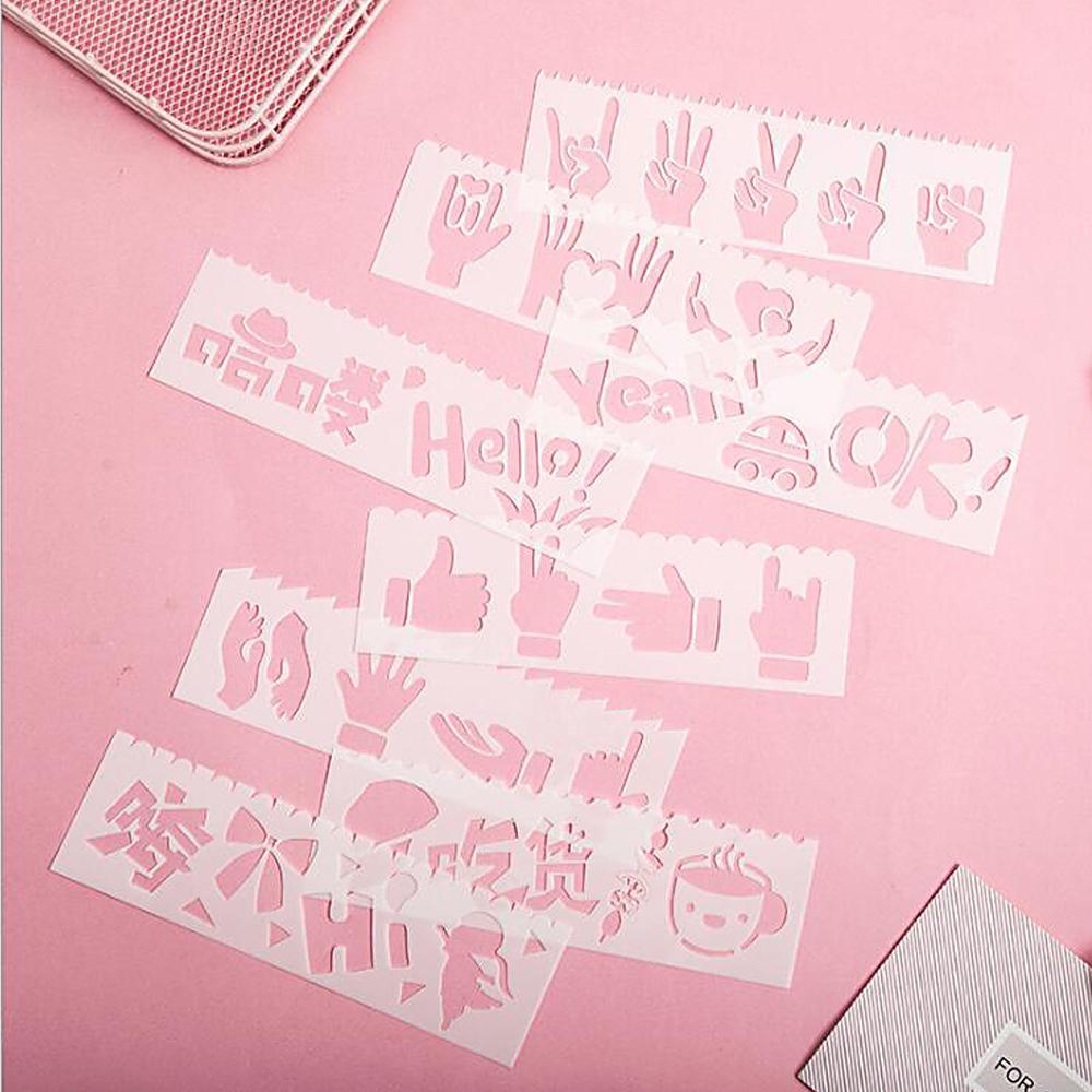 Multifunktionale Zeichenschablonen, gerade und gewellte Linien, Lineale, ausgehöhltes Design, PP-Vorlagen