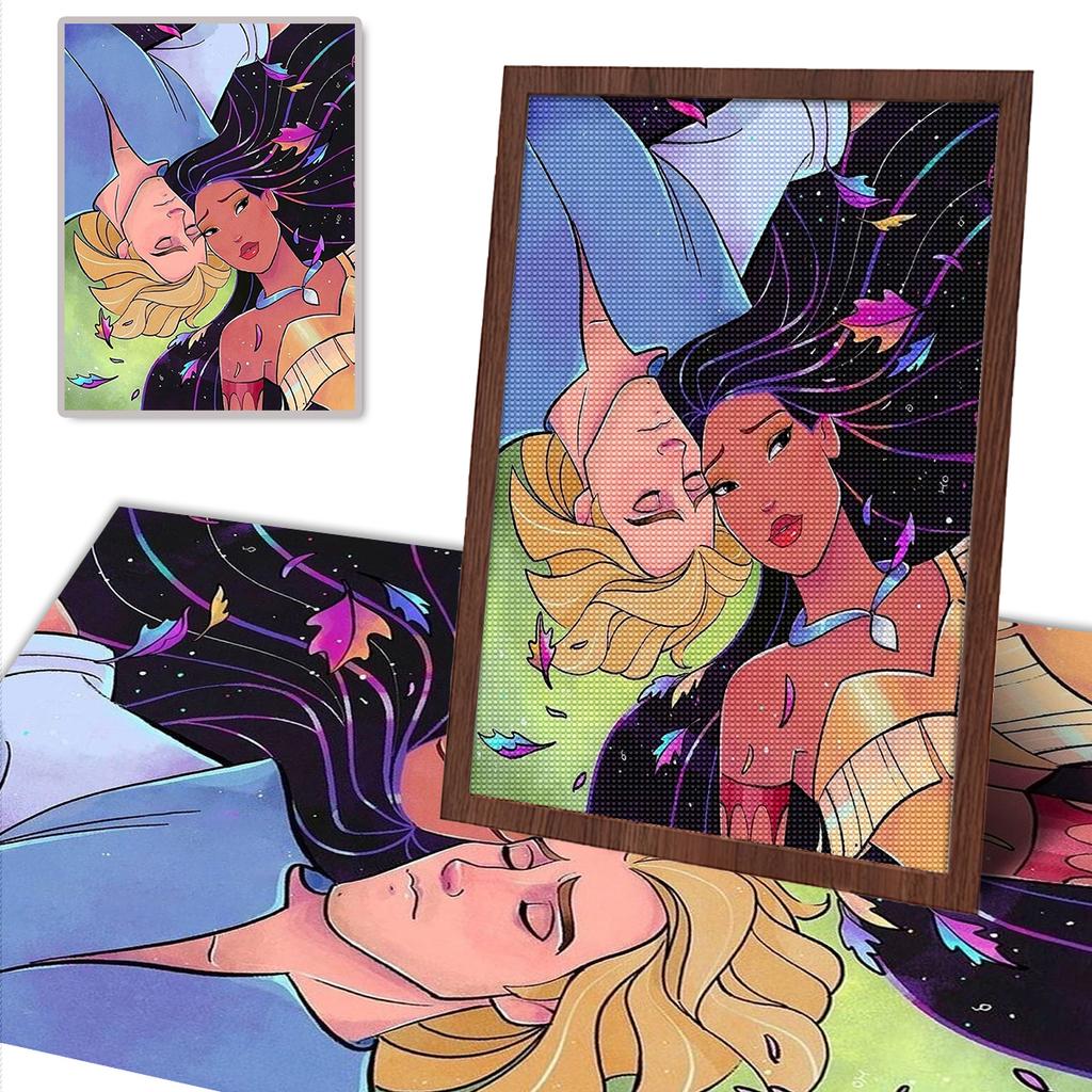 DIY Diamond Painting The Prince and The Princess Cross Stitch Kit Mosaic Art Diamond Painting Full Circle Diamond Home Decoration