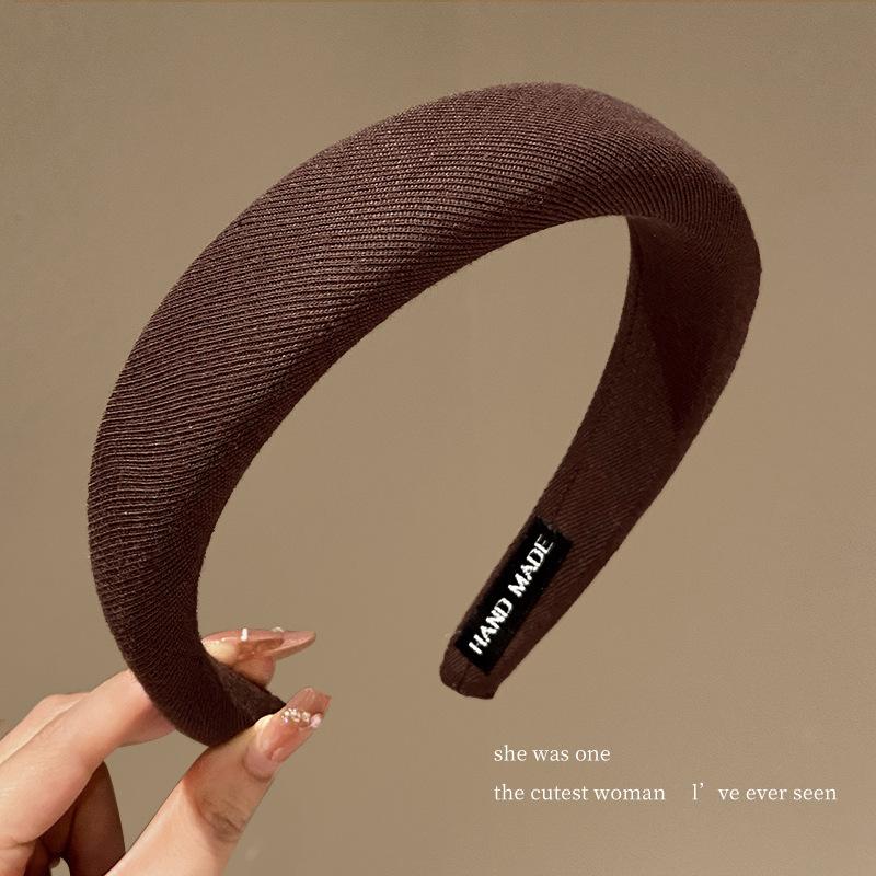 

Модные однотонные широкие ленты для волос для девочек, винтажные эластичные ленты для волос, утолщенная повязка на голову, обруч для волос, корейские аксессуары для волос для женщин