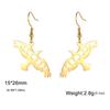 My Shape Eagle Drop Earrings Crescent Lunar Phase Free Bird Animal Dangle Earrings Stainless Steel Fashion Jewelry Wholesale