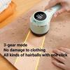 Electric Wireless Clothing Hair Remover, Sweater Defuzzer Fabric Remover Digital Display Portable Fabric Shaver for Cloth
