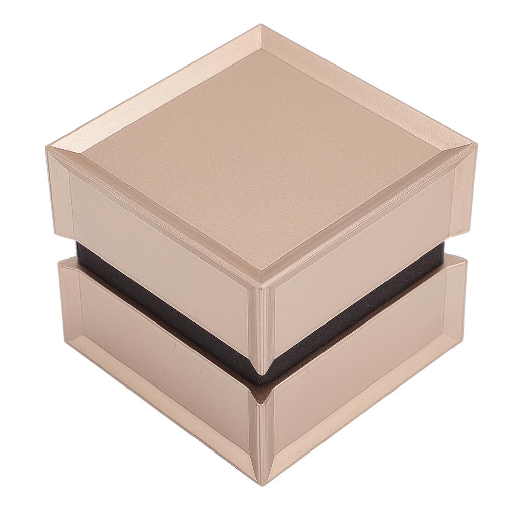 Ringask för Frieri Förlovning Flockad Insida Lyxig Elegant Liten Smyckespresentask