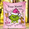 Customizable Crunch Christmas Throw Blanket – Personalized Name, All-Season Cozy Snug Blanket, Machine Washable, Personalized Blanket