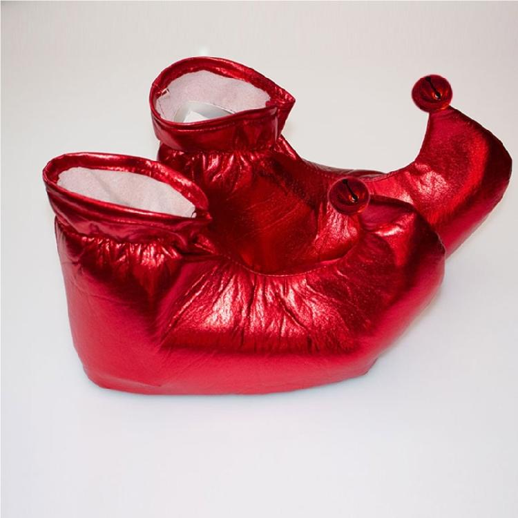 Erwachsenen Clown Schuhe Metallic Farbe Elfen Schuhüberzieher Bequem zu Tragen Weihnachtsfeier Kostümzubehör für Frauen Männer
