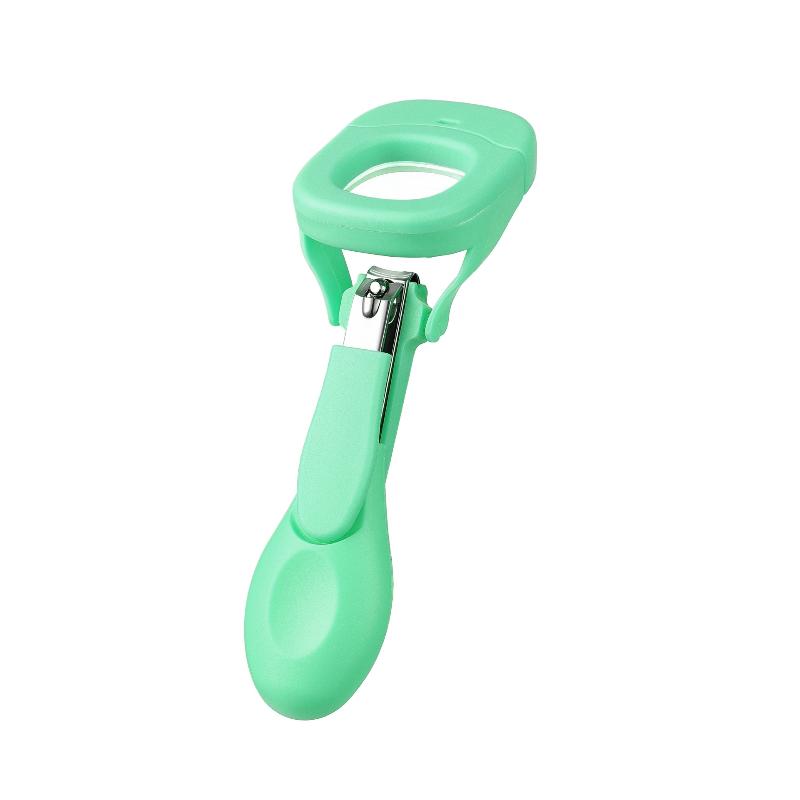 Coupe-ongles pour bébé et personnes âgées avec lumière LED/loupe Anti-éclaboussures Coupe-ongles Ongles des mains et des pieds Ciseaux à ongles Soins