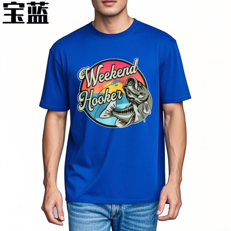 Travel For him short sleeve tshirt Casual Weekend Hooker Fishing Fish Design Anime For man Top tees Mens Tshirt Essential Tee