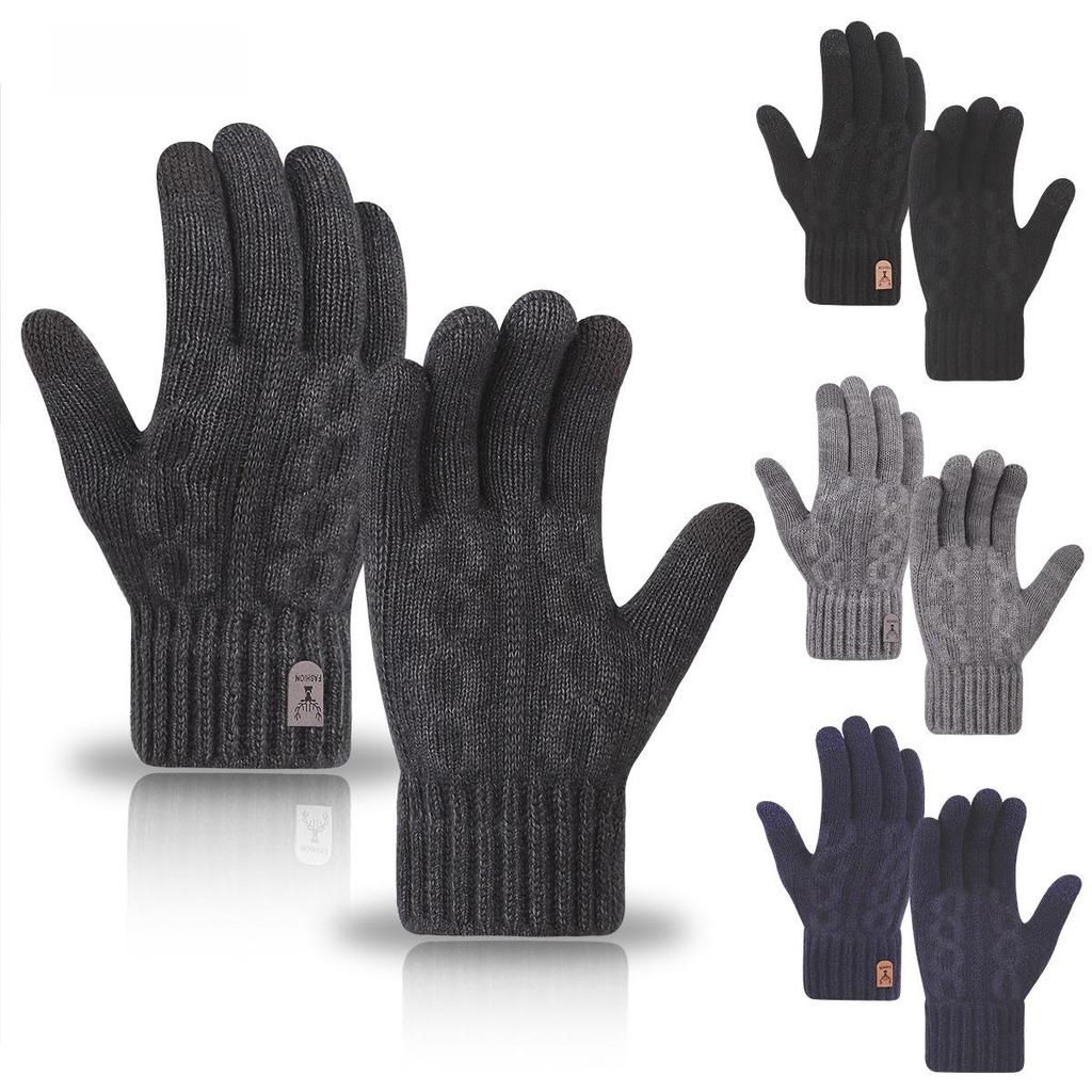 IWarm Gants Tactiles en Laine d'Alpaga: Tricot Unisexe Temps Froid pour Automne et Hiver