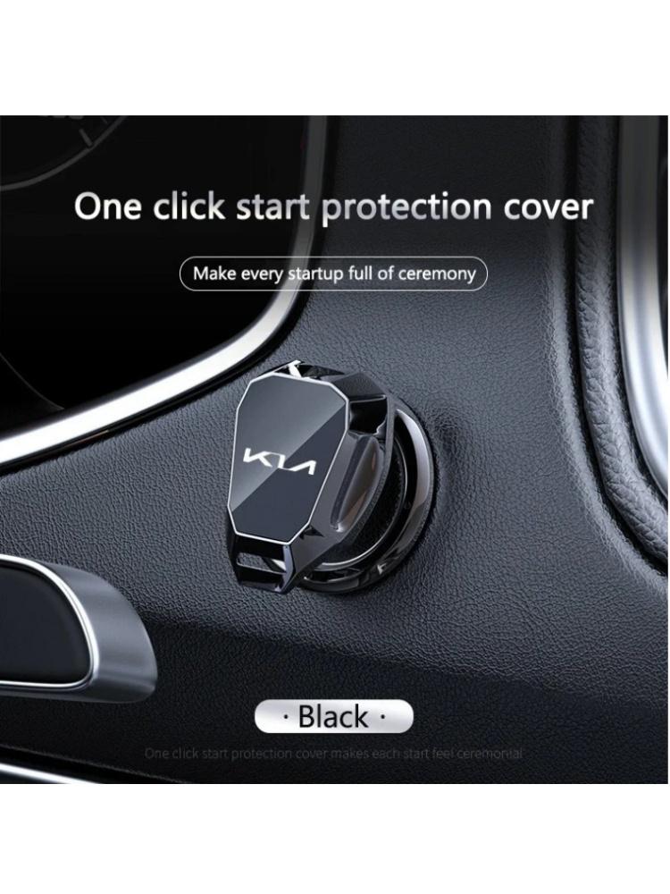 AHV1 Car One Touch Start Button Cover Metal Starter Box Accessories for Kia Rio Soul Seltos Forte K5 K3 Niro Sorento Stinger Sportage