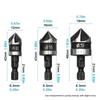 3pcs/1Set 90 Degree Countersink Drill Hexagonal Shank Drill Bit Cutter  Woodworking Hole Opener