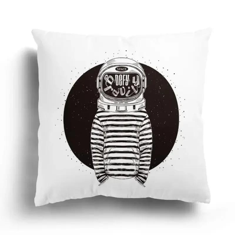 Cartoon Panda Astronaut Print Home Bedroom Sofa Cushion Cover Hug Pillow Cover Office Chair Car Decorative Pillow Cover