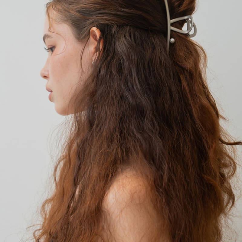 

Ssecondo Flat and rounded hair claw clip, Senon Modern grey