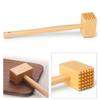Natural Wood Meat Mallets for Meat Preparation Duals Sided Design for Soft and Firm Meats Cooking Tool