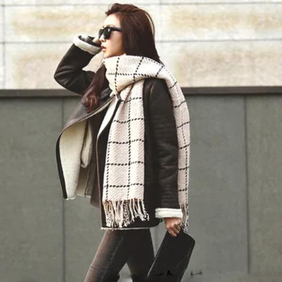 

НОВЫЙ модный женский кашемировый клетчатый шарф, теплая зимняя шаль и накидка, бандана, пашмина, длинный женский платок с кисточками, толстое одеяло