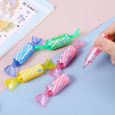 10 peças 0,7 mm Papelaria Criativa caneta esferográfica cor doce simulada caneta presente fofa divertida caneta esferográfica de plástico cor doce
