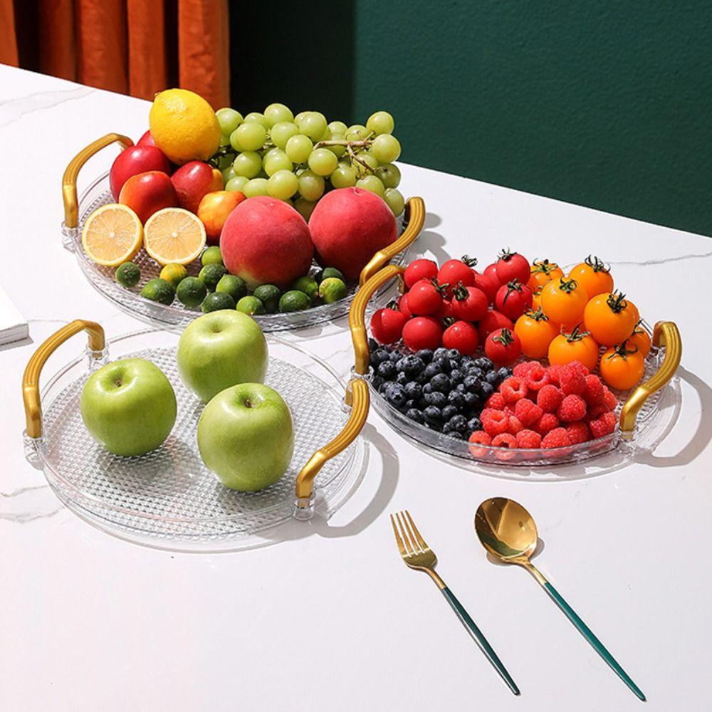 

Plastic Serving Tray Transparent Cake Plate Fruit Plate Tea Trays Bread S
