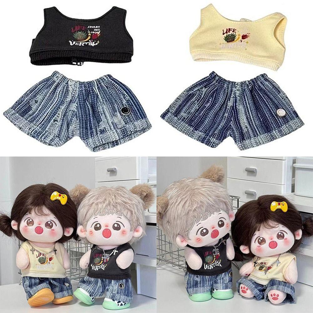 Replacement Outfit Miniature Vest Pants Set Doll Couples Dress Suit  Cotton Stuffed Doll