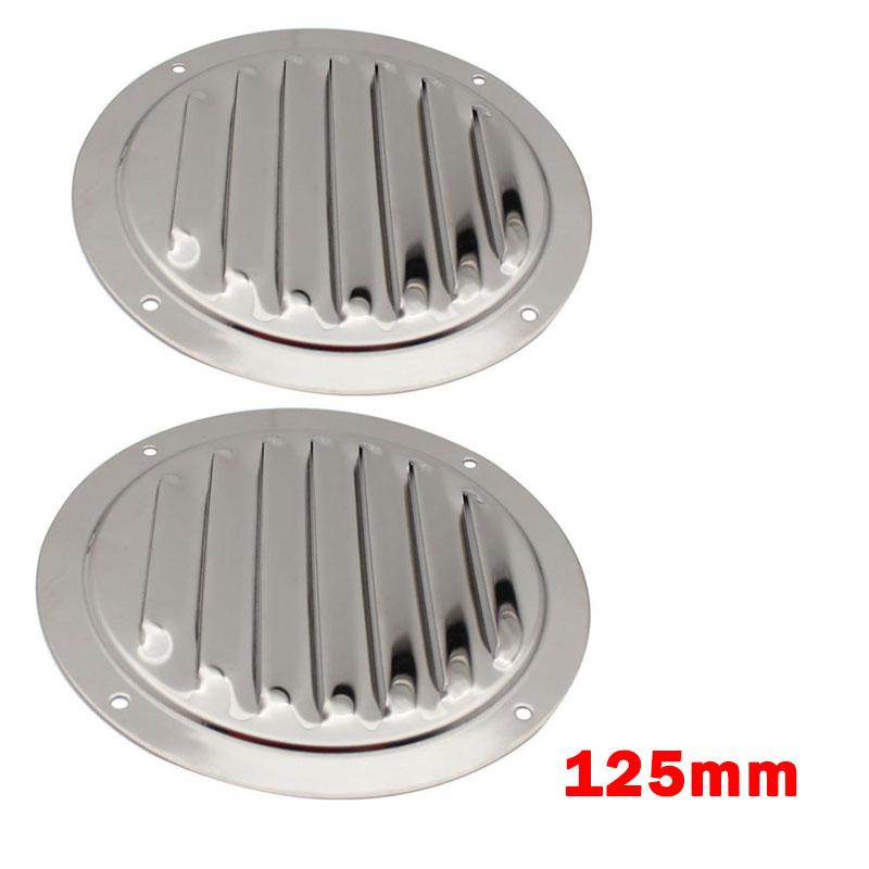 2pcs 101mm/125mm Air Vent Grille Ventilation Louver Round Shaped Venting Mesh Louver Grille For Boat Yacht Caravans RV Etc