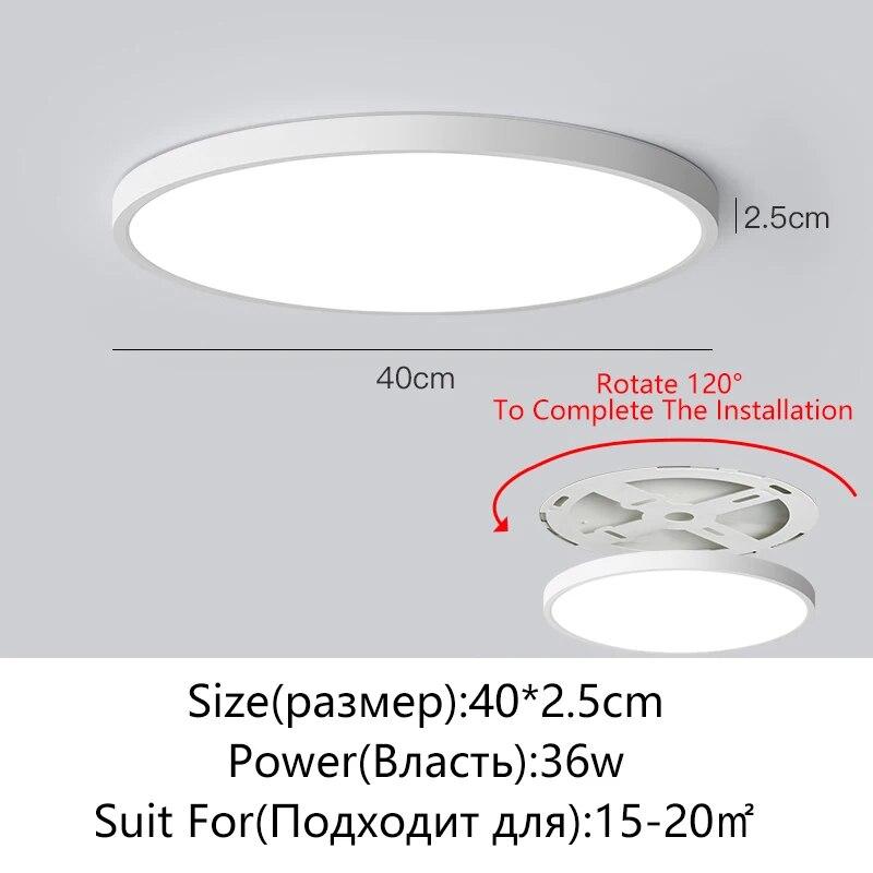 Plafoniera LED ultra-subțire pentru cameră de zi, modernă, minimalistă, intrare pe culoar, sufragerie, iluminat pentru dormitor, lămpi de bucătărie
