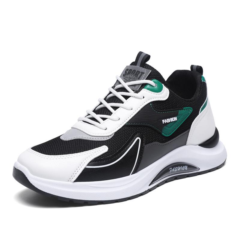

Shoes men s spring new leather shoes lightweight platform running shoes ins trendy casual shoes 45