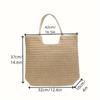 Simple and large-capacity straw woven bag New versatile woven bag Shoulder tote bag Seaside vacation beach bag Women's bag