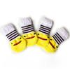 Pet with Non-slip Mat Socks Indoor Puppy Dog Non-slip Anti-scratch Anti-dirty Socks Four Packs