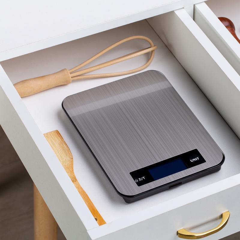 Rechargeable Waterproof Kitchen Scale, Small Gram Baking Scale, 10kg Capacity for Commercial Use
