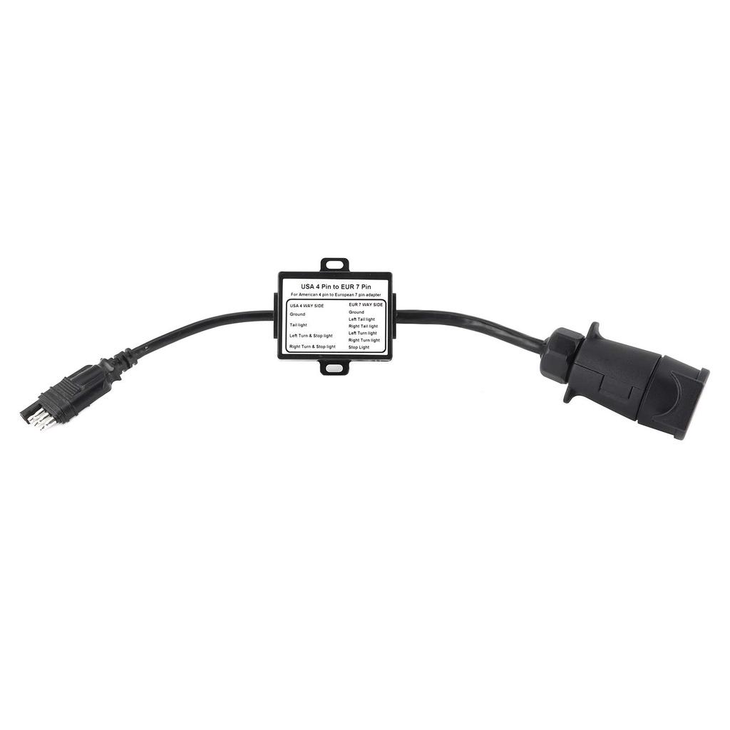 Trailer Connector Electrical Converter Tow Plug 7 Pin Trailer Plug Adapter USA 4 Pin