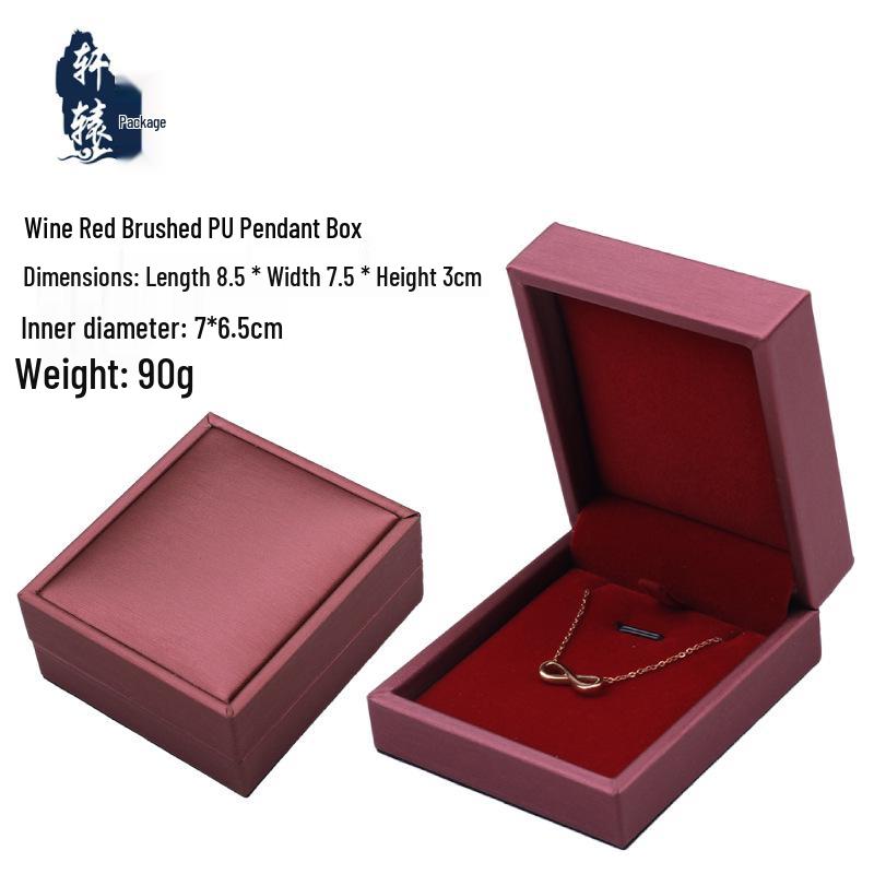 Gold & Silver Jewelry & Cosmetic Box – PU Brushed Pendant, Necklace, & Ring Box