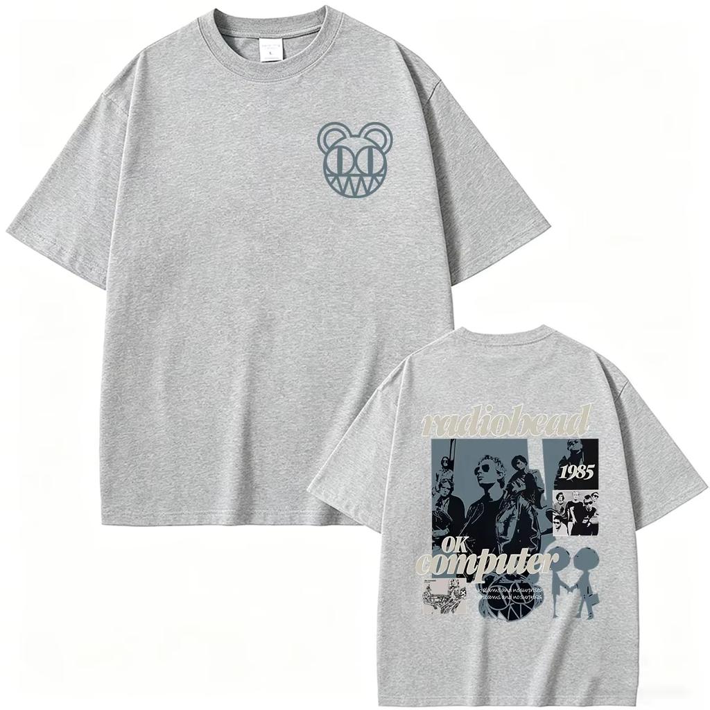 2026 Hot Sale Rock Band Radiohead Ok Computer Graphic Tshirts Unisex Unisex Hip Hop Oversized Tshirt Y2k Harajuku Punk Tshirt