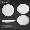 Ruhan Melamine White 16-inch 3-Compartment Plate