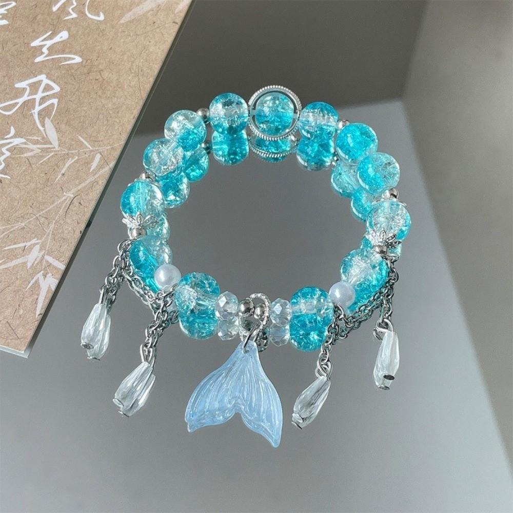 Sweet Colorful Beads Bracelet Exquisite Sweet Lucky Hand Chain  Versatile Wear