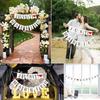 Just Married Car Decorations, Just Married Wedding Banner Set, Just Married Sign Banner Car Decorations Fit for Honeymoon Wedding, Photo Props and