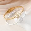 Bracelet en Acier Titane avec Strass Creux Style Européen Américain - Accessoires en Acier Inoxydable Inaltérables