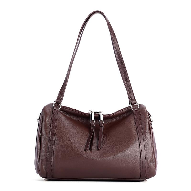 Top Layer Cowhide Large Capacity Underarm Bag for Women 2025 New Lazy Style Genuine Leather Tote Bag Fashion Simple Shoulder Bag