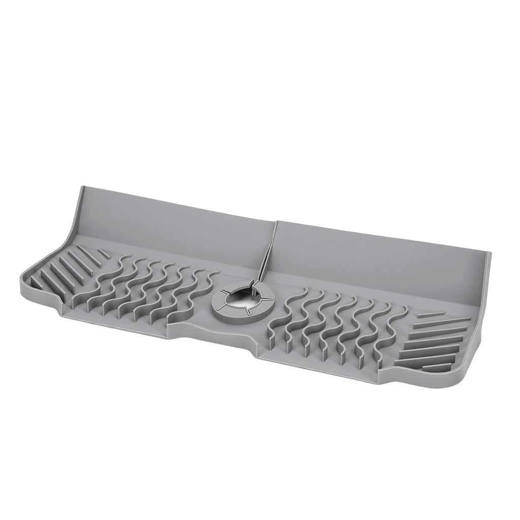 Silikon-Wasserhahnmatte 17,7 Zoll Spülbecken-Schutz Draining-Matte Spritzschutz Küchenspüle Trockenschale Matte für Arbeitsplatte