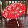 70cm Silk Fabric Tassel Umbrella Handheld Chinese Style Ancient Dance Umbrella Decorative Windproof Classical Oil Paper Umbrella