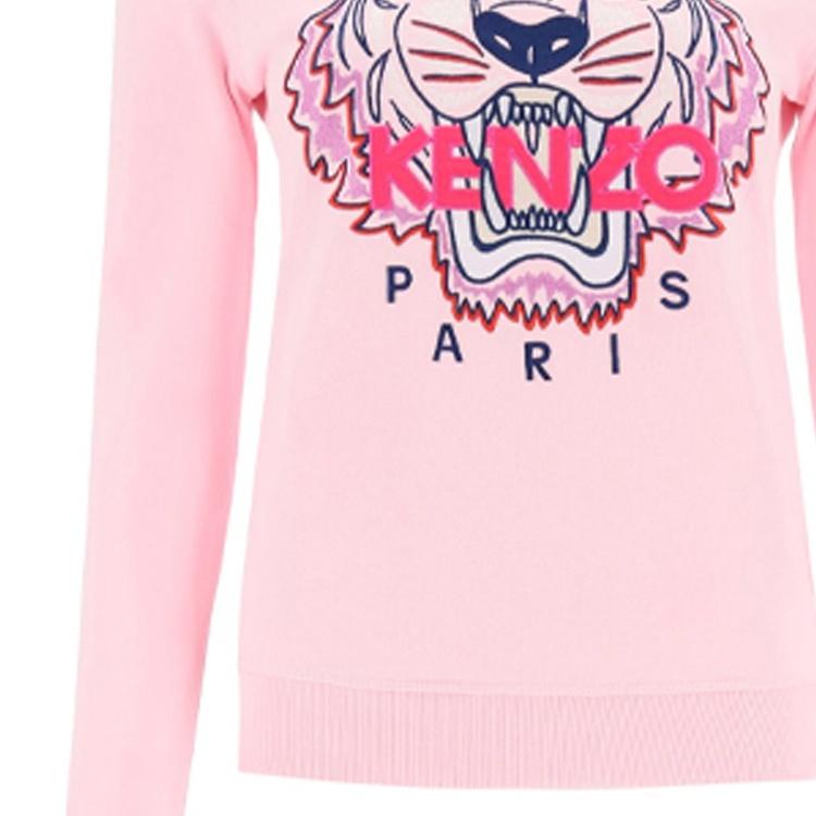 Kenzo Sweatshirts Women's Pink Crew Neck Moderate Regular F952SW7054XA-33