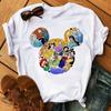 Disney Cartoon Princess Printed Women T-shirt Kawaii Graphic Printed T Shirt Summer Casual Short Sleeve Female Tops Tshirt Tees
