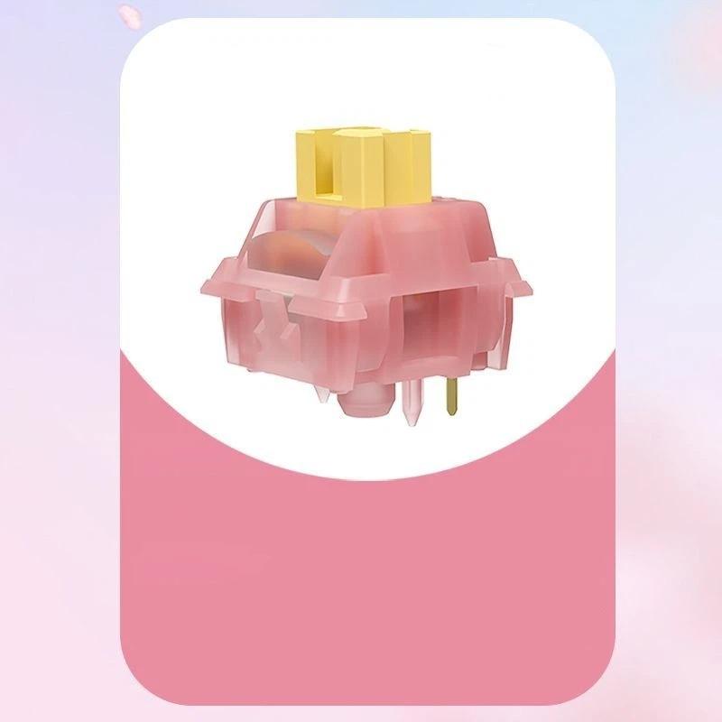 10Pcs Outemu Silent Switch Peach V3 Switch Mute Lemon Switches Hot Swap Quiet Mechanical Keyboard Linear Tactile 5Pin Pom