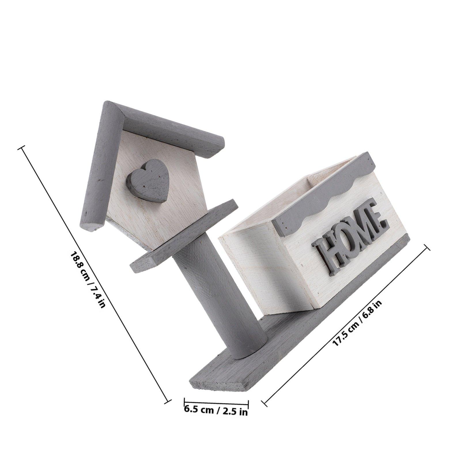 

Маленький деревянный горшок для растений, коробка для искусственных цветов и суккулентов, настенный контейнер для бонсай, деревенский деревянный цветочный горшок для домашнего сада серый