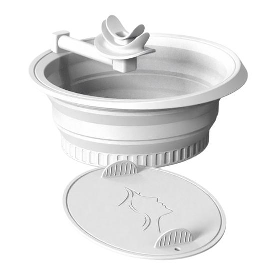 Bain de Glace pour le Visage, avec Design de Tuyau de Respiration, Silicone Pliable Outil Spa de Thérapie par le Froid pour Soin de la Peau, pour la Maison, le Voyage, le Camping