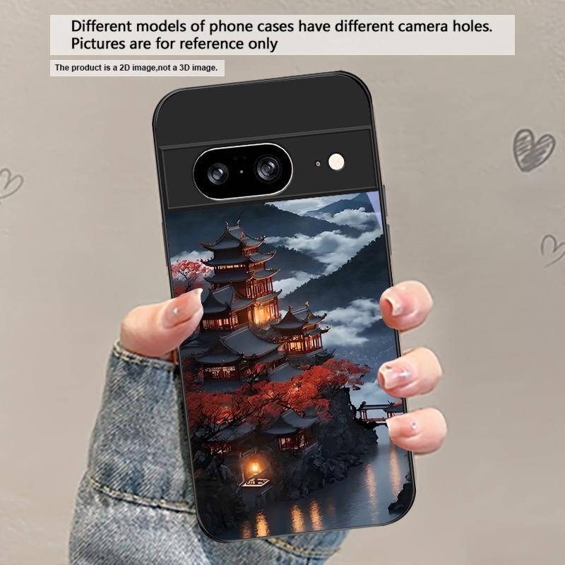 

Светлячковая тропа Лунного света Для Google Pixel 8 7 9 10 Pixel 10 Pro XL Pixel 9 Pro XL Pixel 8a 7a Pixel 7 Pro Черный стеклянный чехол для телефона Google Pixel 10 Pro XL