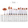 12 Stück/Set Professionelle Malpinsel Acryl Aquarell Ölmalerei Pinsel Runde Spitze Nylonhaar Acrylpinsel Zeichnen