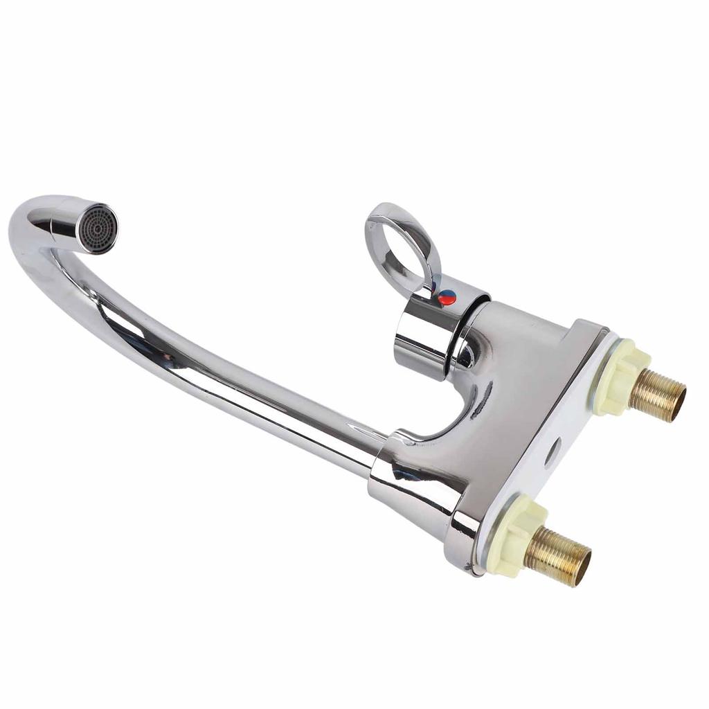 G1/2 Bathroom Basin Faucet Hot and Cold Water Mixer Dual?Hole Water Tap for Kitchen Home