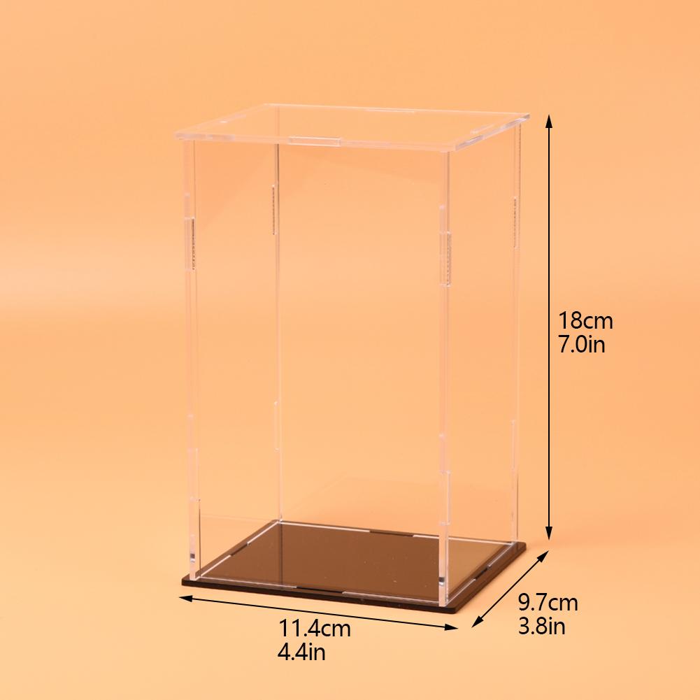 1 st Transparent Akryl Displayfodral Förvaringslåda 11,4x9,7x18cm för Labubu Plyschdockor/Leksaker Organizer Skyddsbehållare