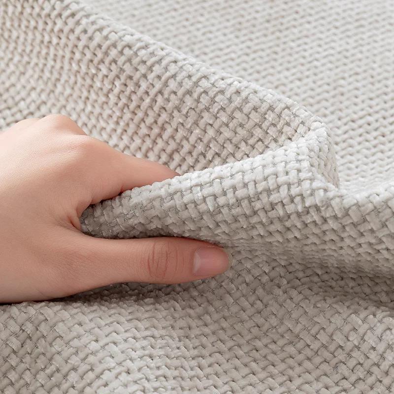 Lace Chenille Sofa Cushion Advanced Anti Slip Wear-resistant Settee Towel Pillowcase Color Blocking Living Room Sofa Dust Cover
