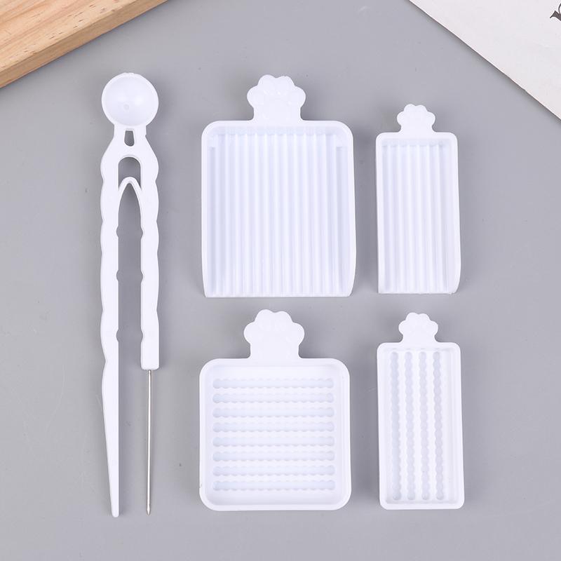 

5Pcs/Set Beads Shovelplate Tweezers Clips Pen Tray Kits 2.6Mm Efficient Padding Bean Pen Diy Save Time Beads Picking Tray Kit білий