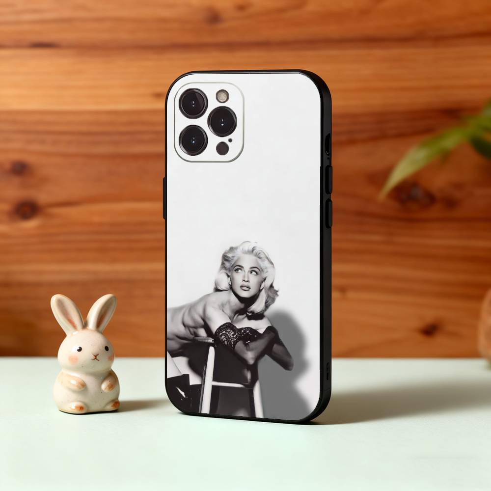 

Singer M-Madonna Phone Case For iPhone17,16,15,14,13,12,Plus,Pro Max, 5G Others Soft Black Cover iPhone12